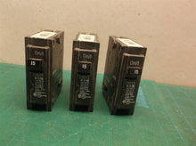 (3) Eaton Interchangeable Circuit Breaker 1-Pole 15Amp 120V BR115