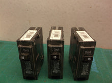 (3) Eaton Interchangeable Circuit Breaker 1-Pole 15Amp 120V BR115