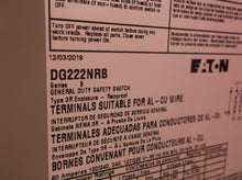 Eaton DG222NRB 120/240 VAC 60 Amp 7.5 to 15 Hp 2-Pole 3-Wire Single Throw Switch