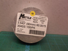 Mettle 304SS wire cloth disc 3.543"/90MM Dia 60 mesh (100 pack) 200561