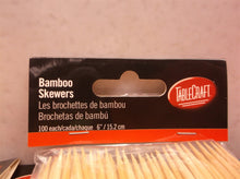 (10) 100 CT TableCraft 906 6" Bamboo Skewers