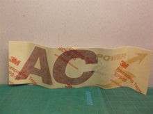 AC POWER label 15" L 4 3/4 w