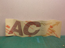 AC POWER label 15" L 4 3/4 w