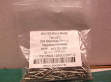 (100) #43 ss 020 blind rivet tan