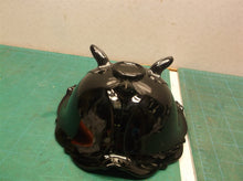 Vintage Black Candy Dish Bowl silver triangle 3 footed textured glass art deco