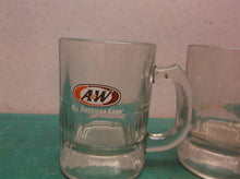 Set of 4 Vintage A & W Root Beer Glass Mugs Small Kids 3 1/4" tall