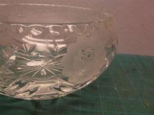 7.5 crystal cut bowl flower pattern