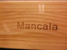 AMEROUS Wooden Mancala Board Game Set Folding Multi Color Glass Stones No Box