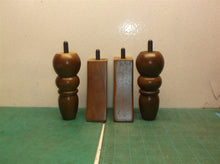 Set of 4 6" furniture table legs 2 square 2 round