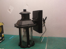 Black wall mount dusk to dawn outdoor light