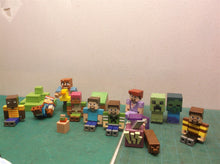 LOT OF 8 MINECRAFT FIGURES & Misc parts and pieces
