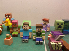 LOT OF 8 MINECRAFT FIGURES & Misc parts and pieces