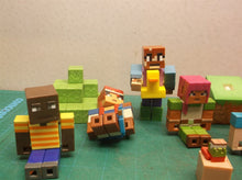 LOT OF 8 MINECRAFT FIGURES & Misc parts and pieces