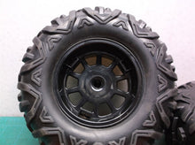 Rear tires & hub caps Bright 1:5 RZR XP Pro Battery RC Red Polaris ATV, 60805-2R