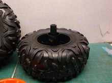 Rear tires & hub caps Bright 1:5 RZR XP Pro Battery RC Red Polaris ATV, 60805-2R