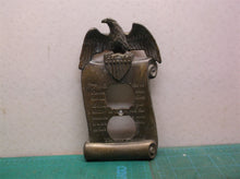 Vtg 1967 M.C. Co. American Eagle Thomas Jefferson Scroll Metal Outlet Cover