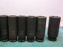 Power built 12pcs deep well sockets 11 12 13 14 15 16 17 18 19 21 22 24 mm