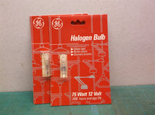 (2) GE 19377 75 watt 12volt 2-pin T4 Single Ended Quartz Halogen bulbs