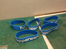 5 Tupperware bracelets blue