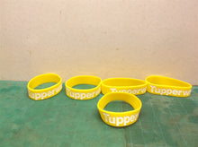 5 Tupperware bracelets yellow