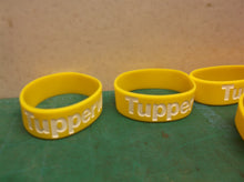 5 Tupperware bracelets yellow