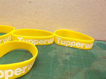 5 Tupperware bracelets yellow