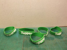 5 Tupperware bracelets green