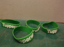 5 Tupperware bracelets green