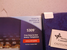 250 Avery Large Embossed Tent Card White 3 1/2 x 11 1 Card/Sheet 5309