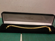 Tupperware brands gold bracelet 7" with case gold color