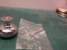Rockwood 841.26 Brass Ball Knob 1-1/4" Ball D 3/4" Base D 1-1/8" Polished Chrome