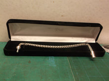 Tupperware brands silver bracelet 7" with case silver color