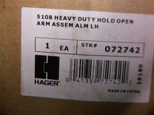 Hager 072742 5108 LH Extra Heavy Duty Hold Open Arm 5100 Series Aluminum Finish