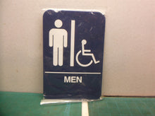 Rockwood #BFM687 Molded Plastic ADA Tactile Sign with Braille Men's blue