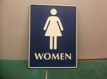 , Molded Plastic ADA Tactile Sign with Braille, Women's Sign