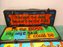 Lot of 4 decorative Sarcastic funny signs