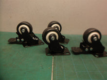 Lot of 4 2" swivel casters 2 with brake black