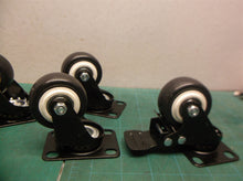 Lot of 4 2" swivel casters 2 with brake black