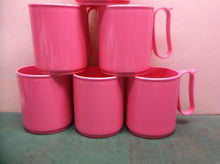 6 Tupperware Large Mugs pink