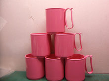 6 Tupperware Large Mugs pink