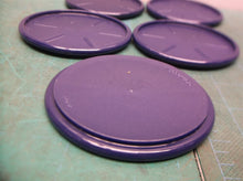 Tupperware 5 Coffee Mug replacement 3" Lids Coasters 2479A blue