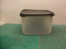 Vtg Tupperware Clear Square Container black Lid #1620-4