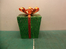 Led Lighted Christmas Box Iron Decorative Box for Holiday Scene Layout