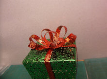 Led Lighted Christmas Box Iron Decorative Box for Holiday Scene Layout