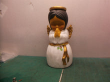 Angel Blow Mold 11 inch Lighted White Brown Gold Praying Battery Christmas