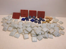 125 Pc Lot Glass Tile Mosaic Red, White & Blue Most 1" Tiles