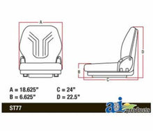 MSG75GBLV Grammer Seat, Black Vinyl