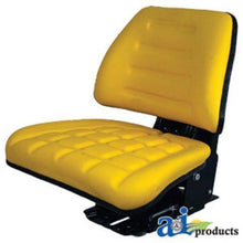T222YL Seat w/ Trapezoid Backrest, Yellow Fits: Hesston, John Deere