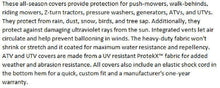 B173117 Lawn Mower Cover Black -