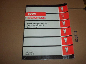 1992 Pontiac Grand Am Service Manual